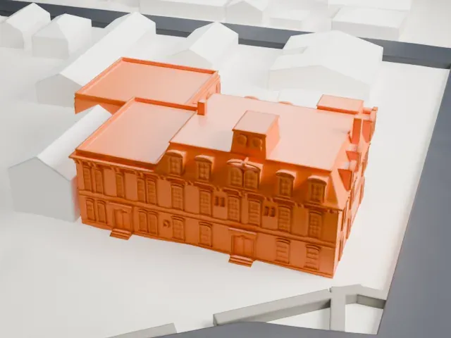 Perth Amboy City Hall model, West view