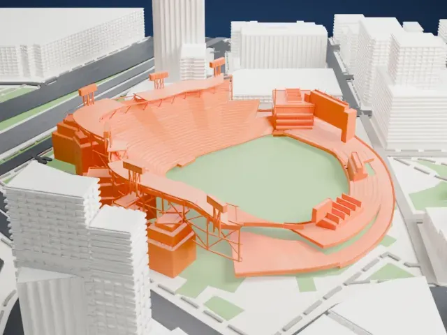 Petco Park model, East view