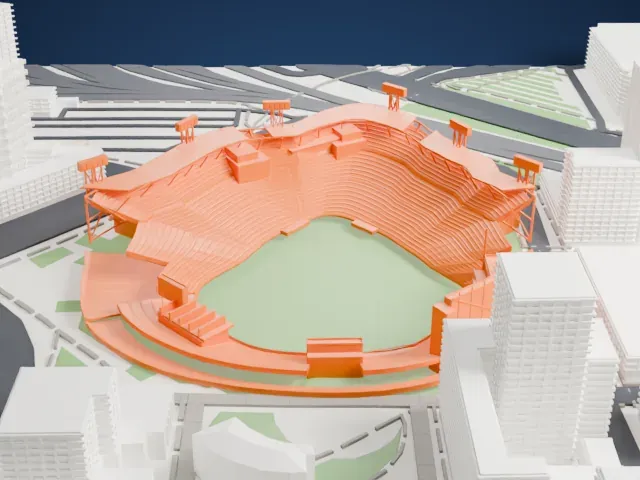 Petco Park model, North view