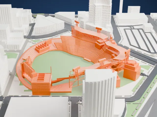 Petco Park model, West view