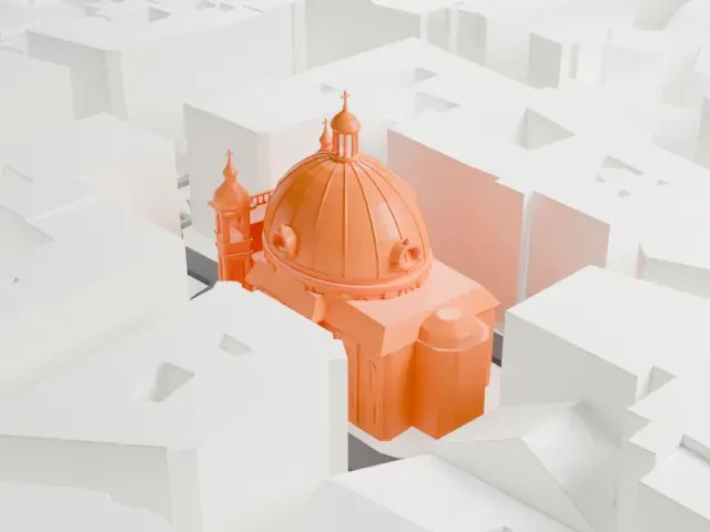 Peterskirche, Vienna model, East view