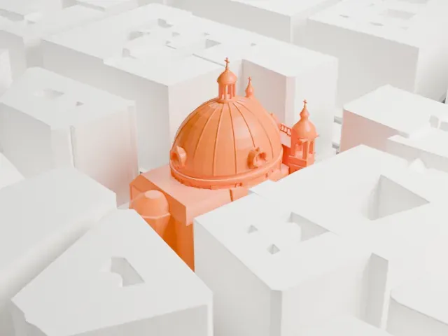 Peterskirche, Vienna model, North view