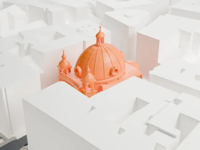 Peterskirche, Vienna model, South view