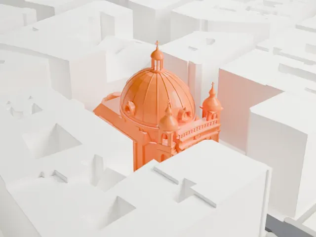 Peterskirche, Vienna model, West view
