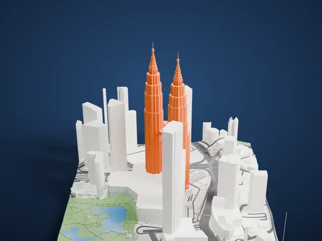 Petronas Towers model, East view