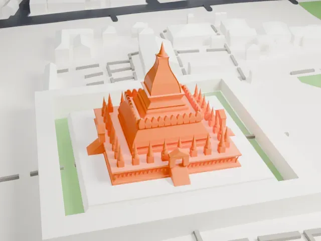 Pha That Luang model, North view