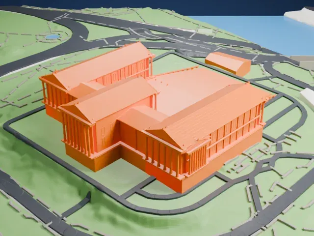 Philadelphia Museum of Art model, North view