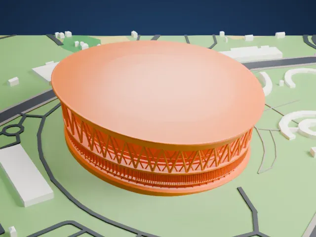 Philippine Arena model, North view