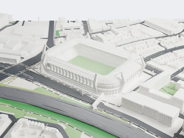 Philips Stadion model, North view