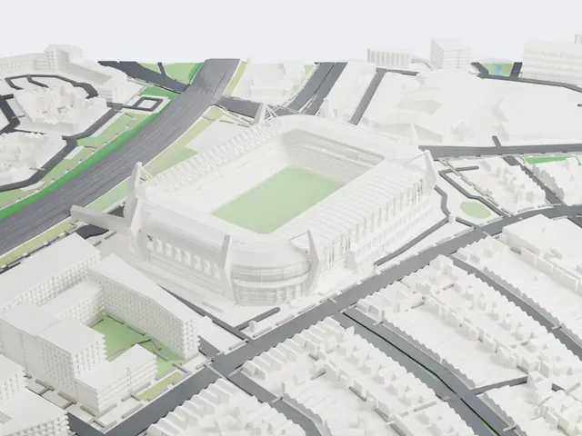 Philips Stadion model, West view