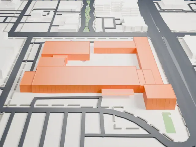 Phoenix Art Museum model, North view