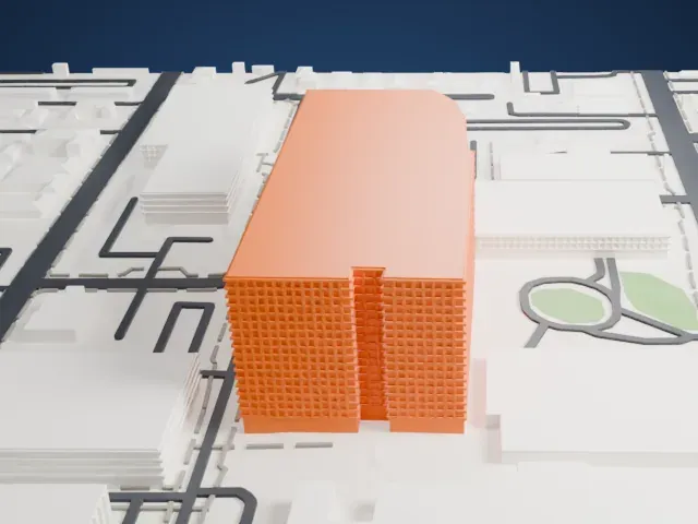 Phoenix Children's Hospital model, East view