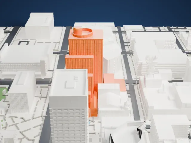 Phoenix City Hall model, East view