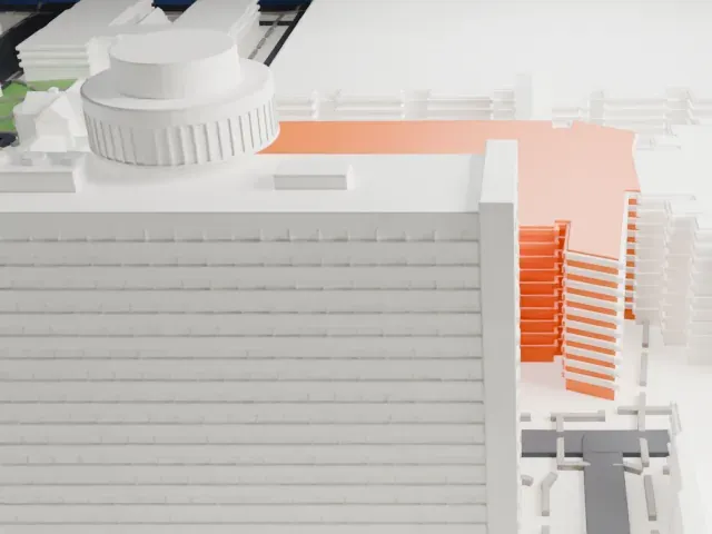 Phoenix Convention Center West model, West view