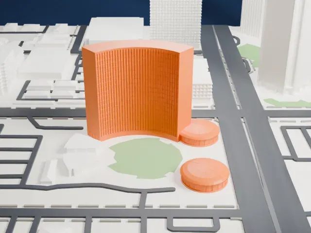 Phoenix Financial Center model, North view