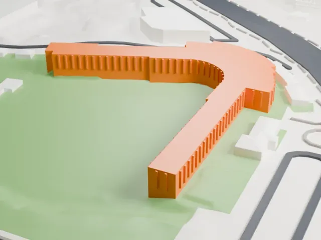 Phoenix Municipal Stadium model, North view