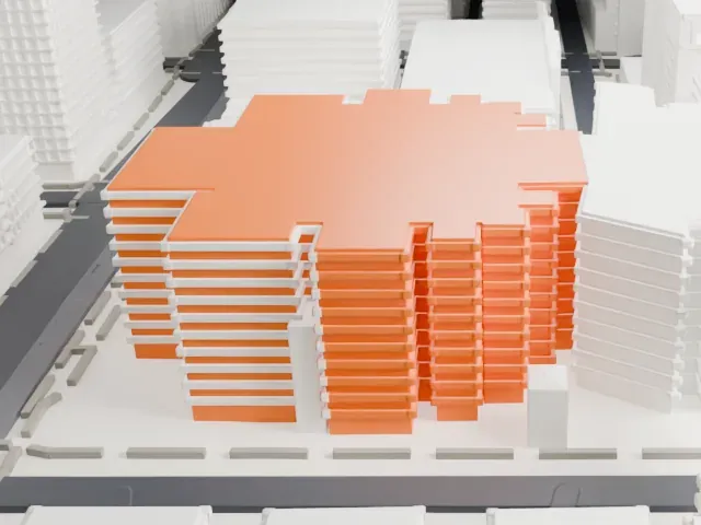 Phoenix Symphony Hall model, East view