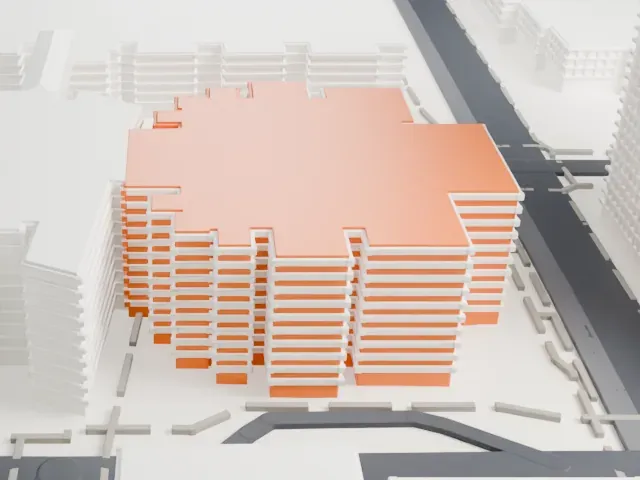 Phoenix Symphony Hall model, West view
