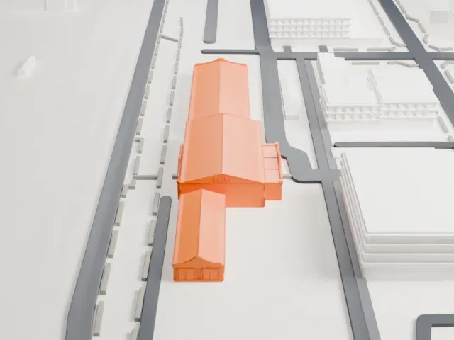 Phoenix Union Station model, East view