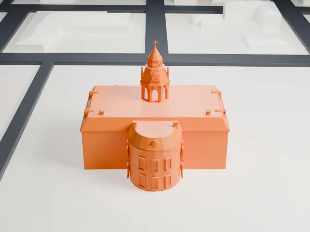 Pinal County Courthouse model, East view