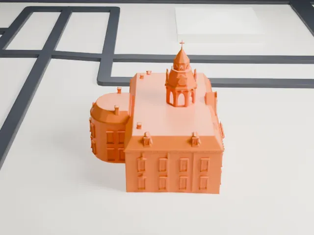 Pinal County Courthouse model, North view