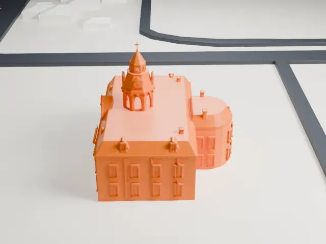 Pinal County Courthouse model, South view