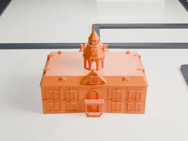 Pinal County Courthouse model, West view