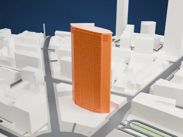 Pirelli Tower model, East view