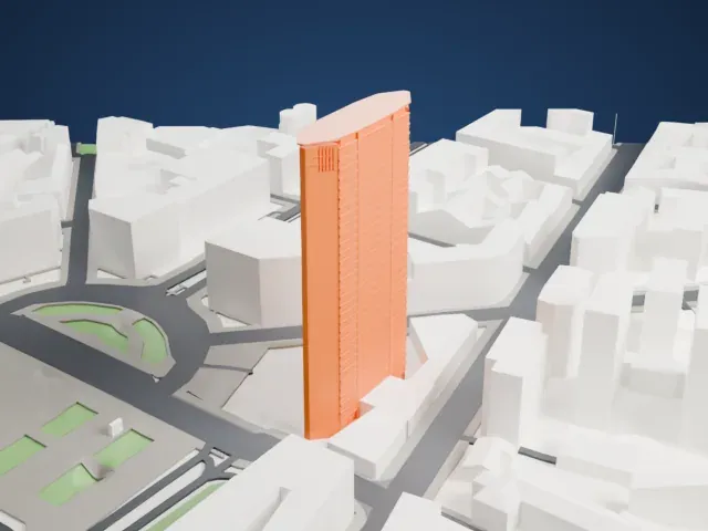 Pirelli Tower model, North view