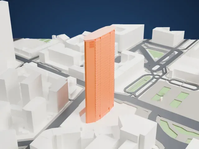 Pirelli Tower model, South view