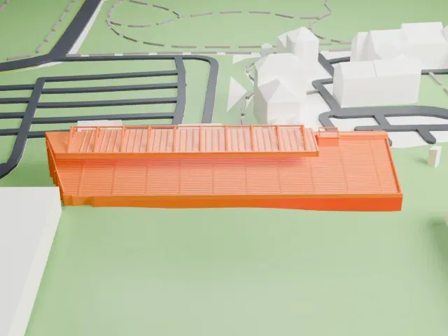Pittodrie Stadium model, North view