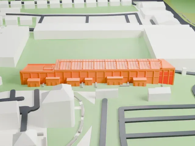 Pittodrie Stadium model, South view