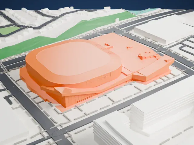 Place Bell model, North view