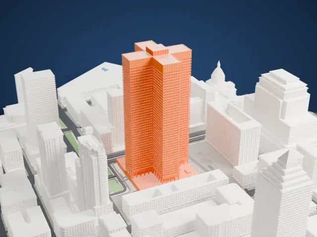 Place Ville Marie model, North view