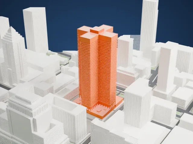 Place Ville Marie model, South view