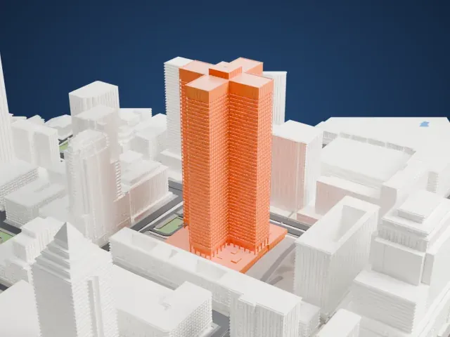Place Ville Marie model, West view