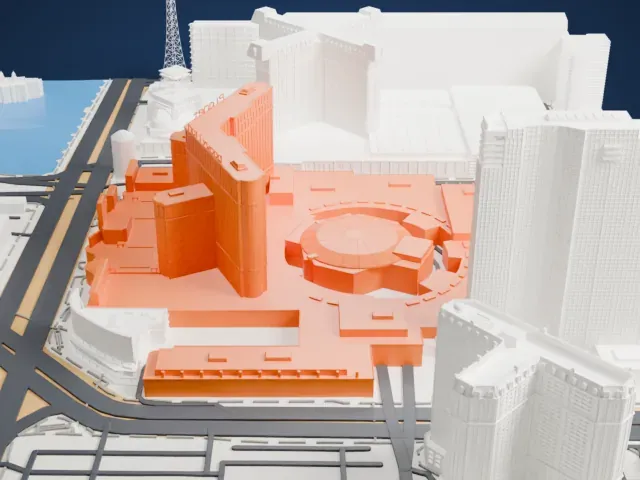 Planet Hollywood Las Vegas model, South view