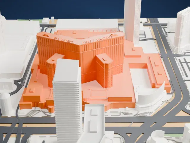 Planet Hollywood Las Vegas model, West view
