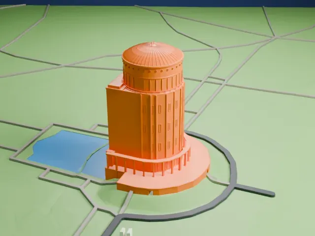 Planetarium Hamburg model, North view