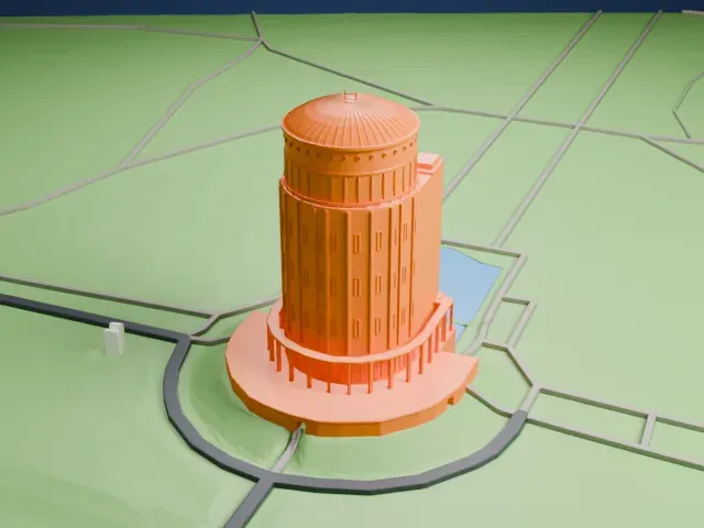 Planetarium Hamburg model, West view