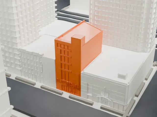 Playwrights Horizons model, North view
