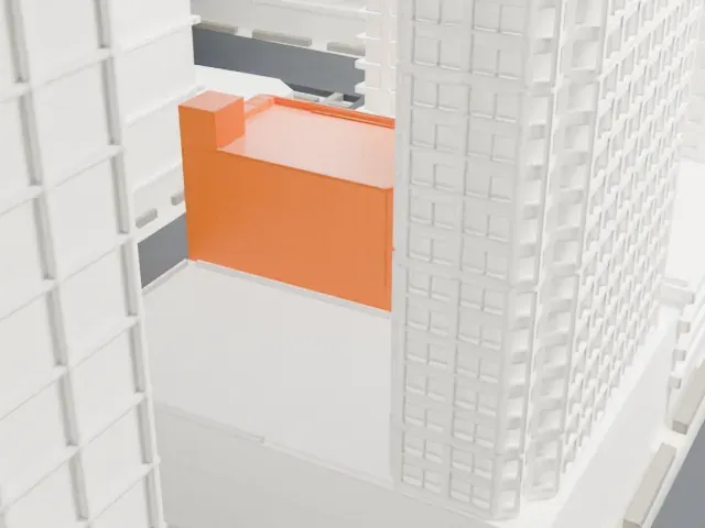 Playwrights Horizons model, West view