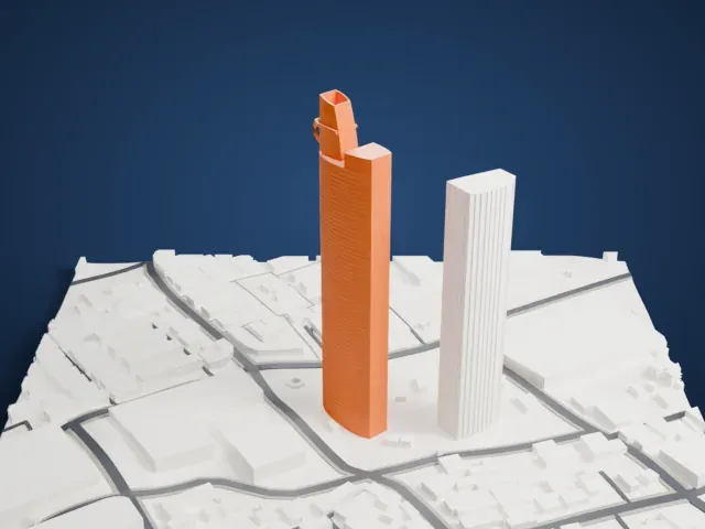 Plaza 66 model, North view