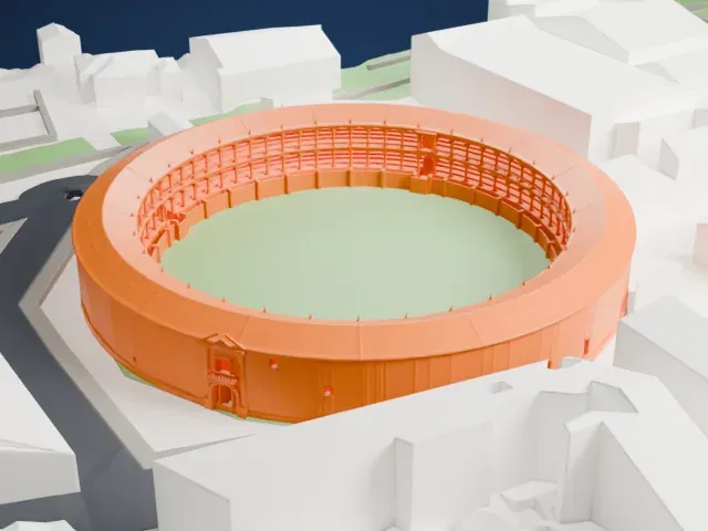 Plaza de Toros de Ronda model, East view