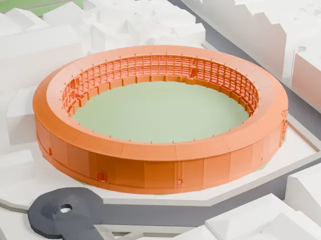 Plaza de Toros de Ronda model, South view