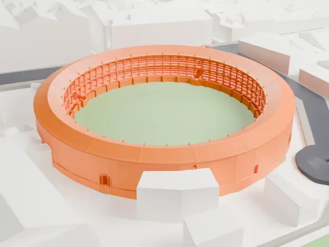 Plaza de Toros de Ronda model, West view