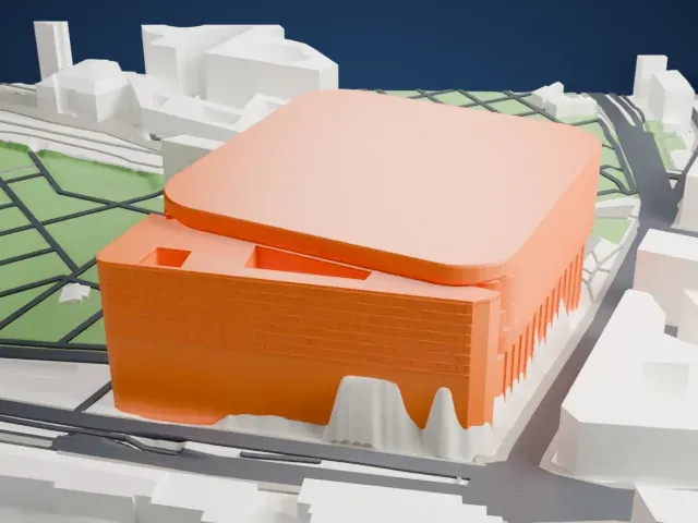 Plenitude Arena model, North view