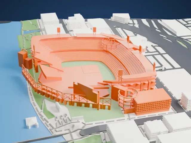 PNC Park model, East view