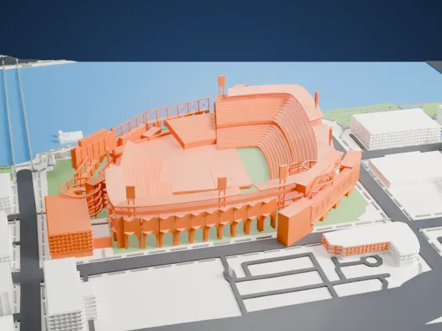PNC Park model, North view