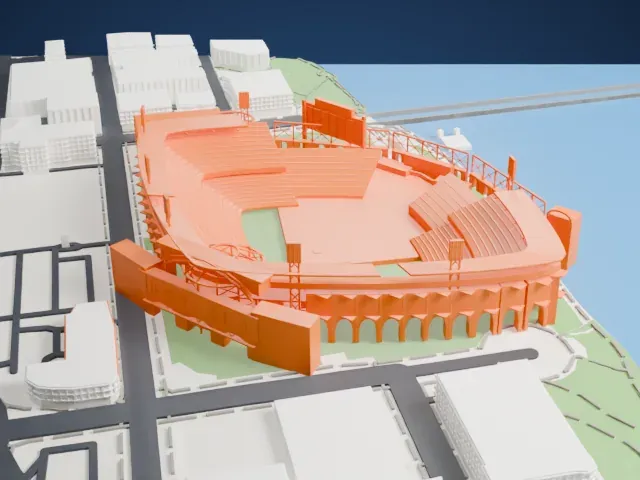 PNC Park model, West view
